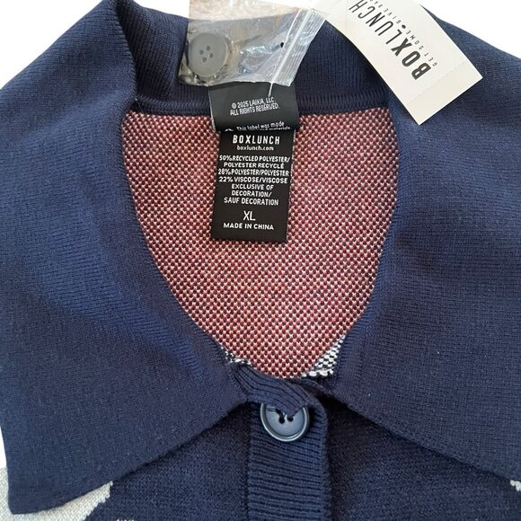 Coraline Clouds Scenic Women's Cardigan Size XL - Picture 6 of 11